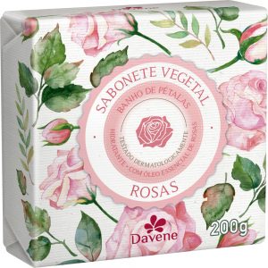 DAVENE SABONETE VEGETAL ROSAS 200G