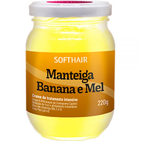 SOFTHAIR CR MANTEIGA DE BANANA E MEL 220G