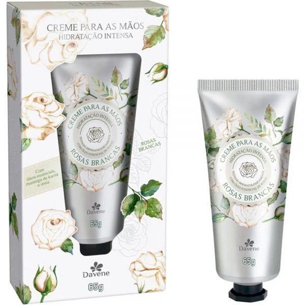 DAVENE CR.DE MAOS ROSAS BRANCAS 65G