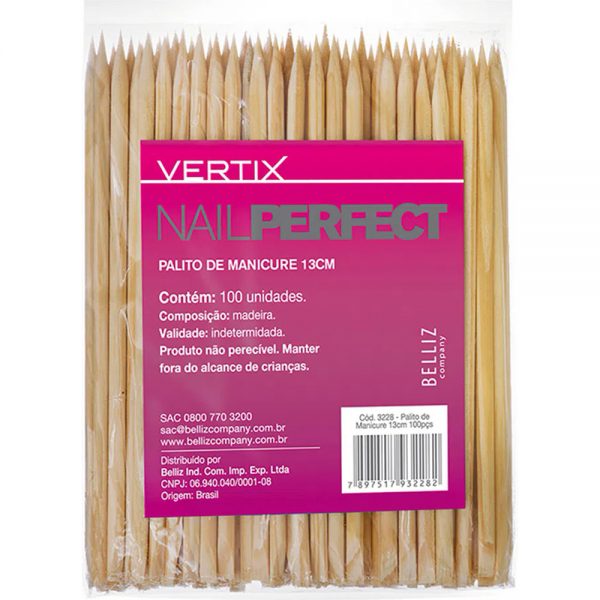 VERTIX PALITO MANICURE 13CM C/100 UN REF 3228