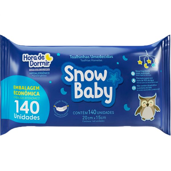 SNOW BABY TOALHAS UMIDECIDAS HR DORMIR C/140UN