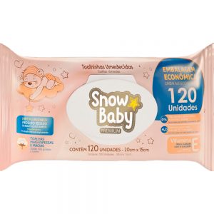 SNOW BABY TOALHA UMIDECIDA PREMIUM C/120UN