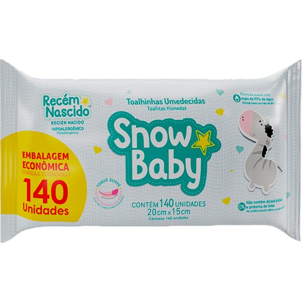 SNOW BABY TOALHAS UMIDECIDAS RECEM NASC. C/140UN